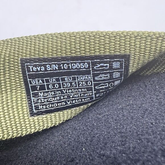 Teva Voya Flip Flops Mens 7 Olive Green Brown Comfort Cushioned Sandals - Picture 11 of 15